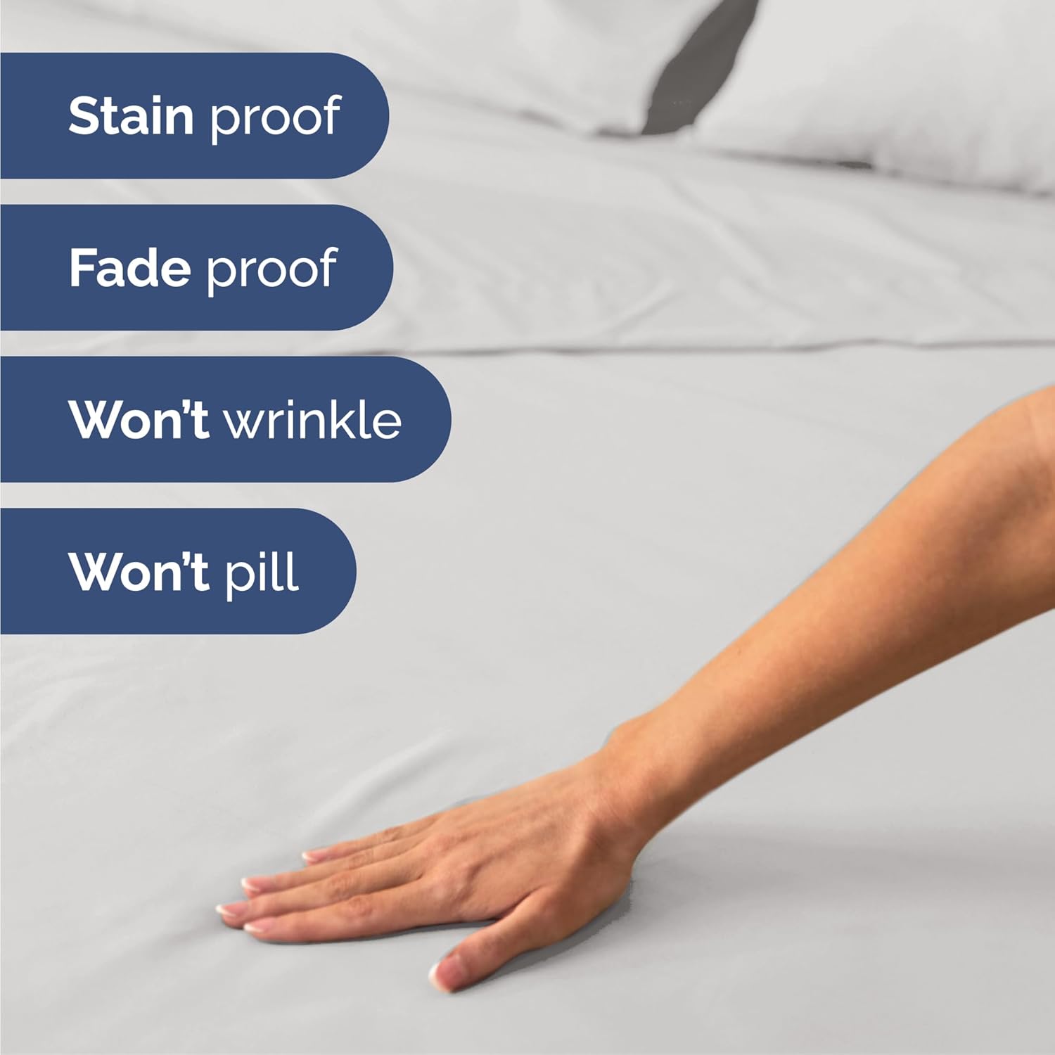 Queen Size 4 Piece Sheet Set - Breathable & Cooling Sheets - Hotel Luxury Bed Sheets for Women, Men - Image 3