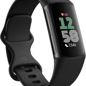 Fitbit Charge 6 Fitness Tracker with Google apps, Heart Rate on Exercise Equipment, 6-Months Premium