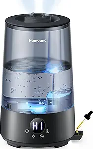 Homvana Humidifiers for Bedroom Home, 3.6 L Cool Mist Top-Fill 34H Super Long Time
