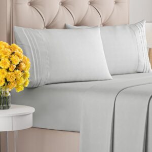 Queen Size 4 Piece Sheet Set - Breathable & Cooling Sheets - Hotel Luxury Bed Sheets for Women, Men