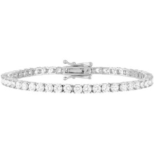 PAVOI 14K Gold Plated 3mm Cubic Zirconia Classic Tennis Bracelet |