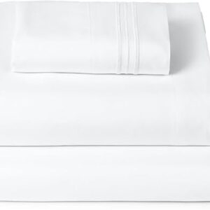 Mellanni Twin Sheets Set - 3 PC Iconic Collection Bedding Sheets & Pillowcases - Hotel Luxury