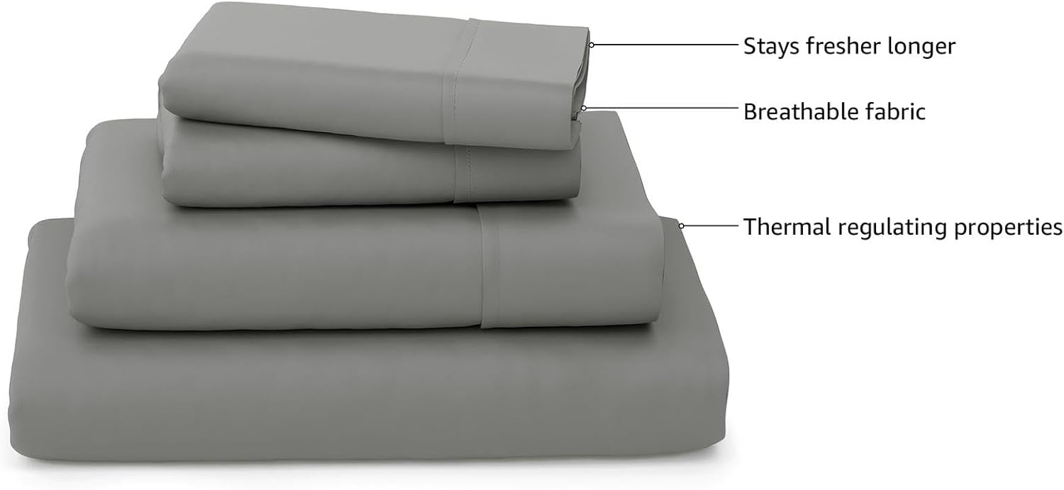Cosy House Collection Luxury Bamboo Sheets - Blend of Rayon Derived from Bamboo - Cooling & Breathable, - Image 2