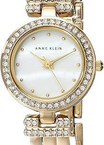 Anne Klein Women's Premium Crystal Accented Bangle Watch and Bracelet Set